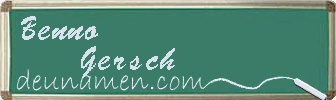 Benno Gersch Visitenkarte